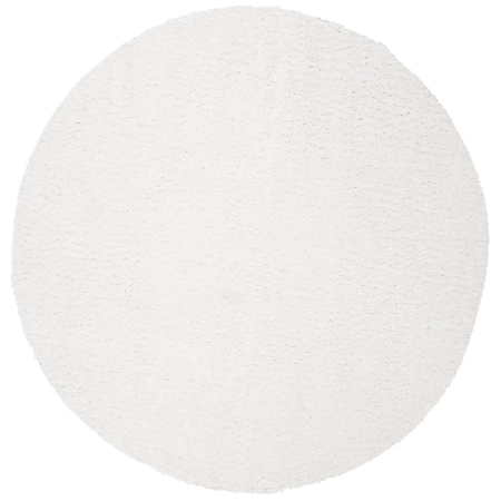 Safavieh 3 x 3 ft. August Shag 900 Power Loomed Round Area Rug, White AUG900A-3R